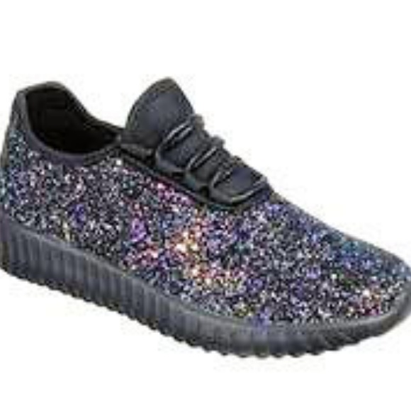 multi color sequin tennis shoes